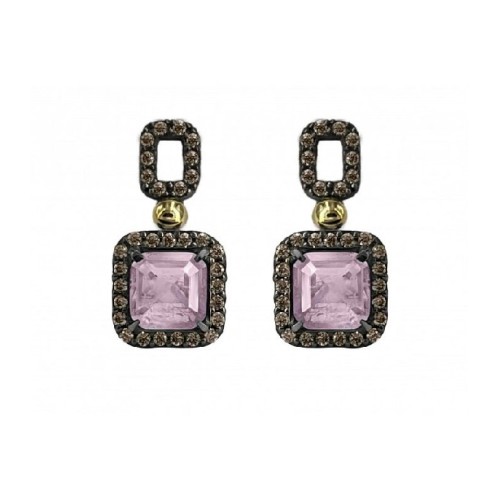 PENDIENTES BOHEMME WINDOWS CUARZO ROSA