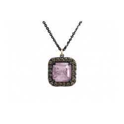 COLLAR BOHEMME WINDOWS QUARZO ROSA
