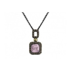 COLLAR BOHEMME WINDOWS QUARZO ROSA