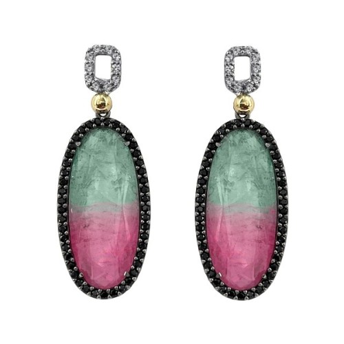 ARRACADES BOHEMME WONDER STONES QUARS TURMALINA BICOLOR