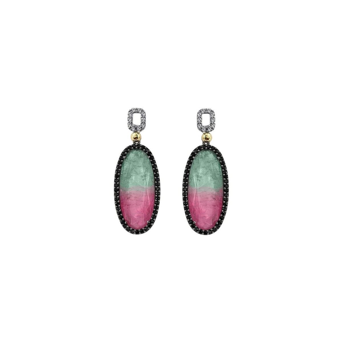 ARRACADES BOHEMME WONDER STONES QUARS TURMALINA BICOLOR