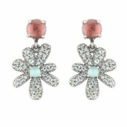 PENDIENTES SUNFIELD ANTHEA TURMALINA ROSA