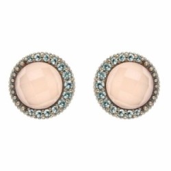 PENDIENTES SUNFIELD ZINNIA CUARZO ROSA